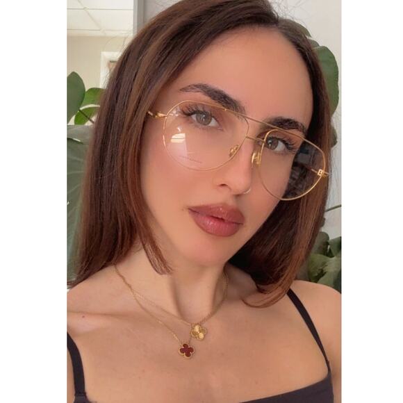 NEW Bottega Veneta BV1302O Gold Aviator Eyeglasses Frames main image 7